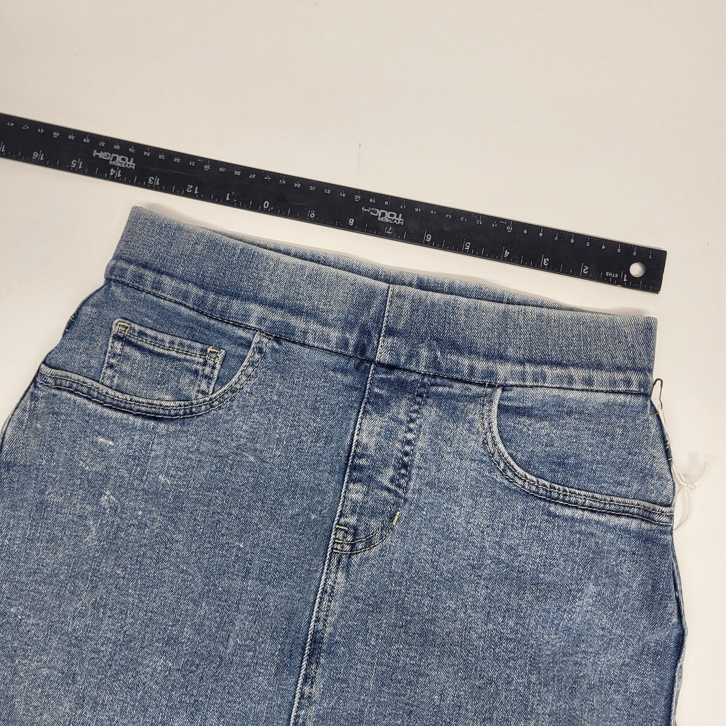 JAG On-the-go Mid Rise Pull-On Skort Womens Sz 0 Silver Lake J3101CSA220