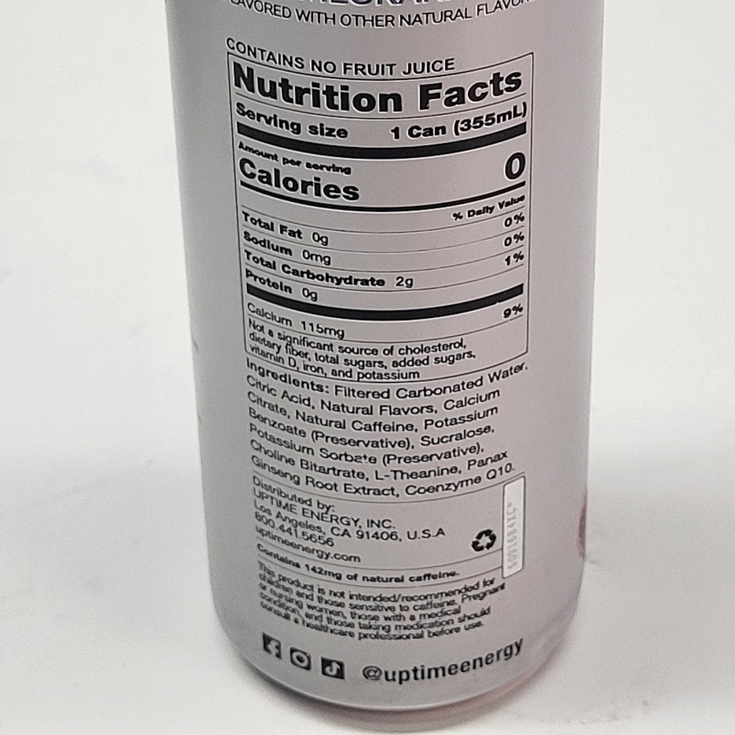 ZA@ UPTIME ENERGY DRINK Original Variety Zero Sugar Zero Sugar 12 oz BB 05/27
