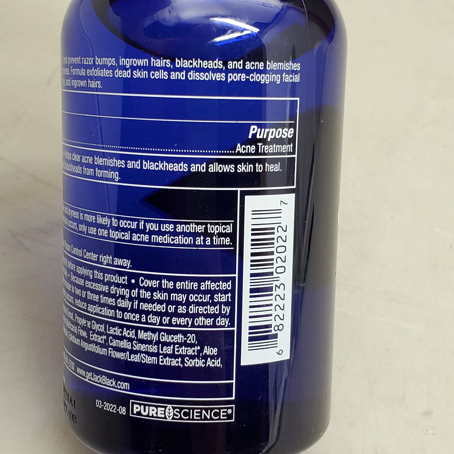 JACK BLACK Bump Fix Acne, Razor & Ingrown Hair Solution 6 Fl Oz BB 08/27