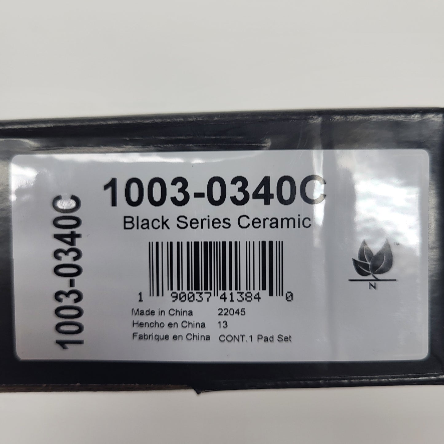 QUALITY-BUILT Ceramic Disc Brake Pad Set Black Rear 1003-0340C