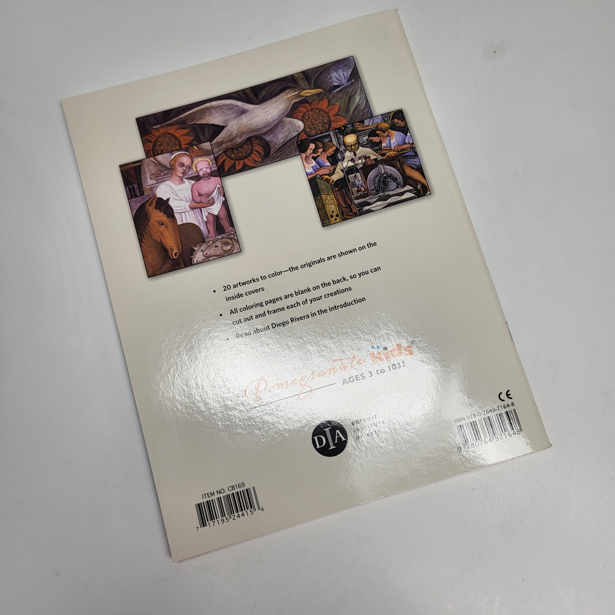 ZA@ DETROIT INDUSTRY MURALS Diego Rivera Coloring Book Soft Cover 20 Images