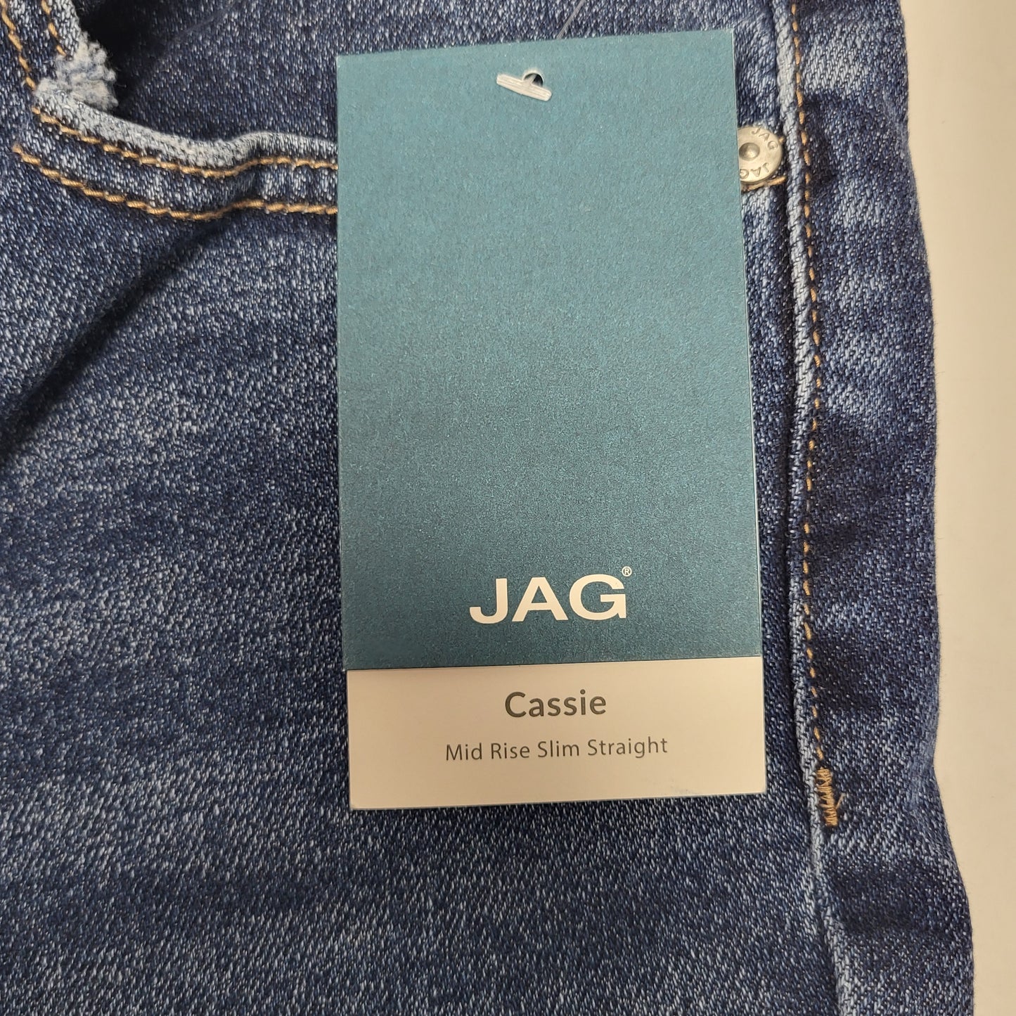 JAG Cassie Mid Rise Slim Straight Womens Sz 10/29 Chateu Blue J2940SAT385