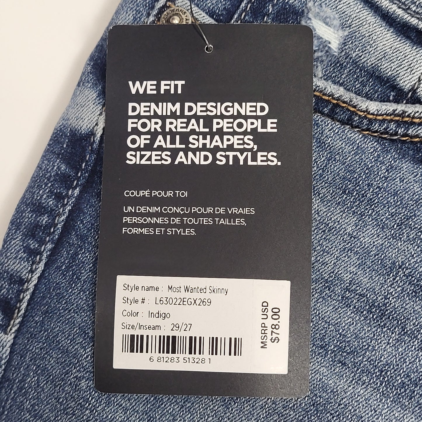 SILVER JEANS CO Silver Jeans Co. Most Wanted Skinny Women's Size 29/27 Indigo L63022egx269
