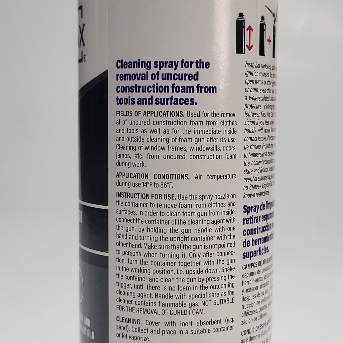 GOMAMAX (3 PACK) Uncured Construction Foam Cleaner Removal Spray Cans 15.6oz