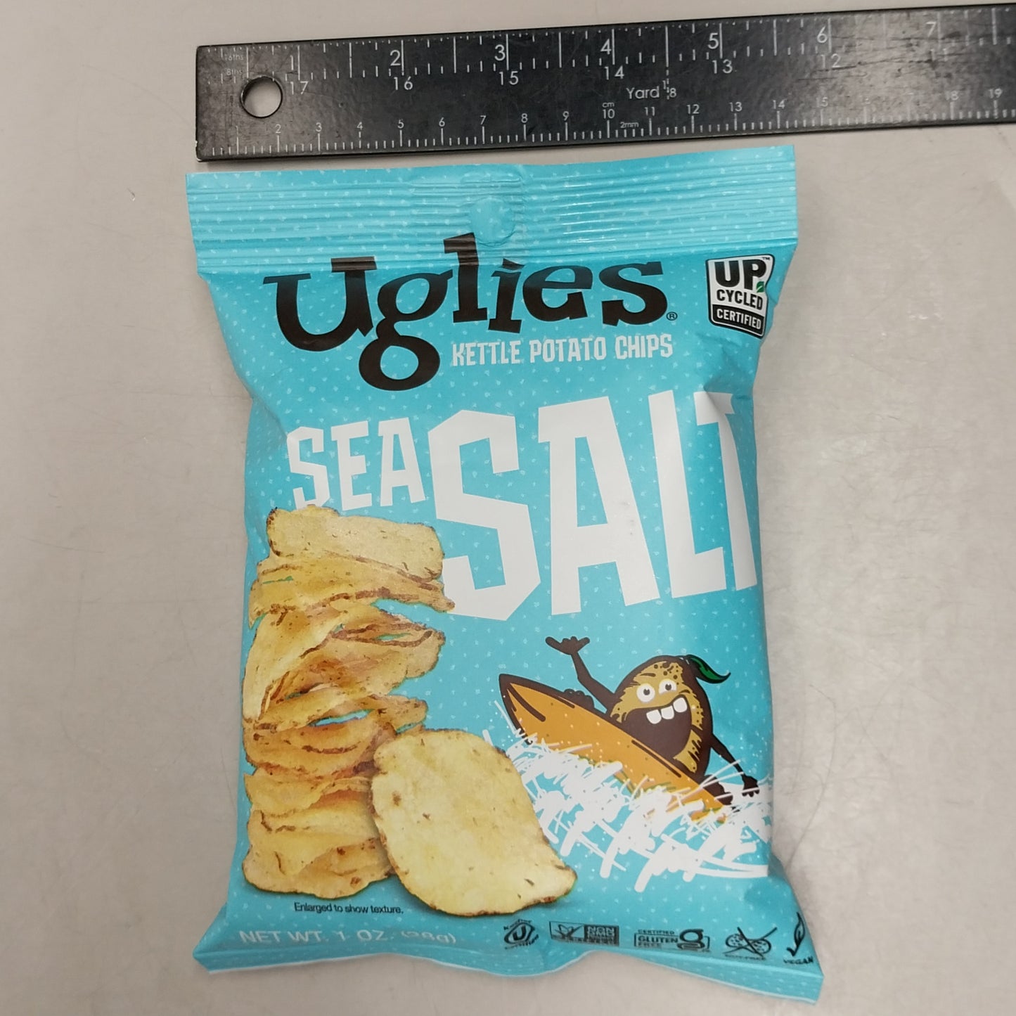 UGLIES (32 PK!) Kettle Potato Chips Sea Salt Gluten Free Snack Pack 1oz BB 12/24