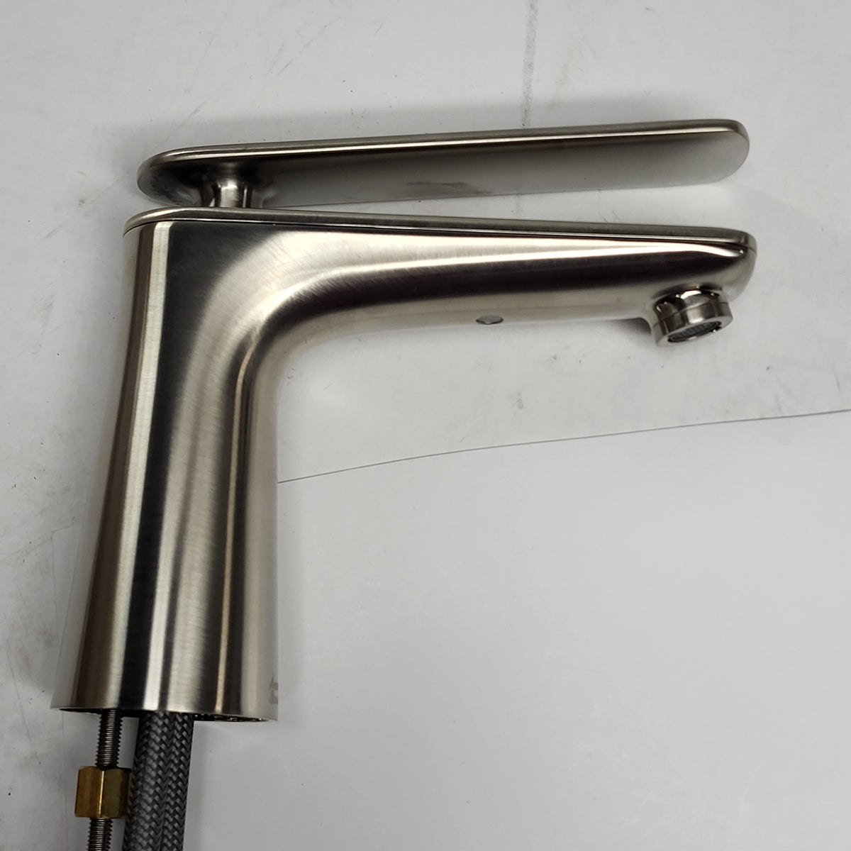 AMERICAN STANDARD Aspirations Monoblock Lavatory Faucet Brushed Nickel 7061101.295