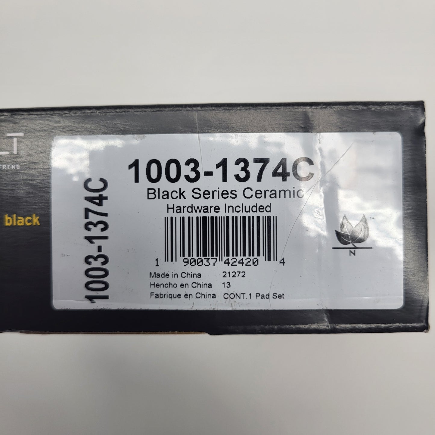 QUALITY-BUILT Ceramic Disc Brake Pad Set Black Front 1003-1374C