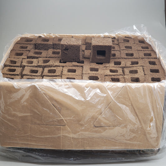 IHORT (192 Pack) Horticultural Q Plug Grow Blocks Gmix 3x3x3 Q3X3BLOCK