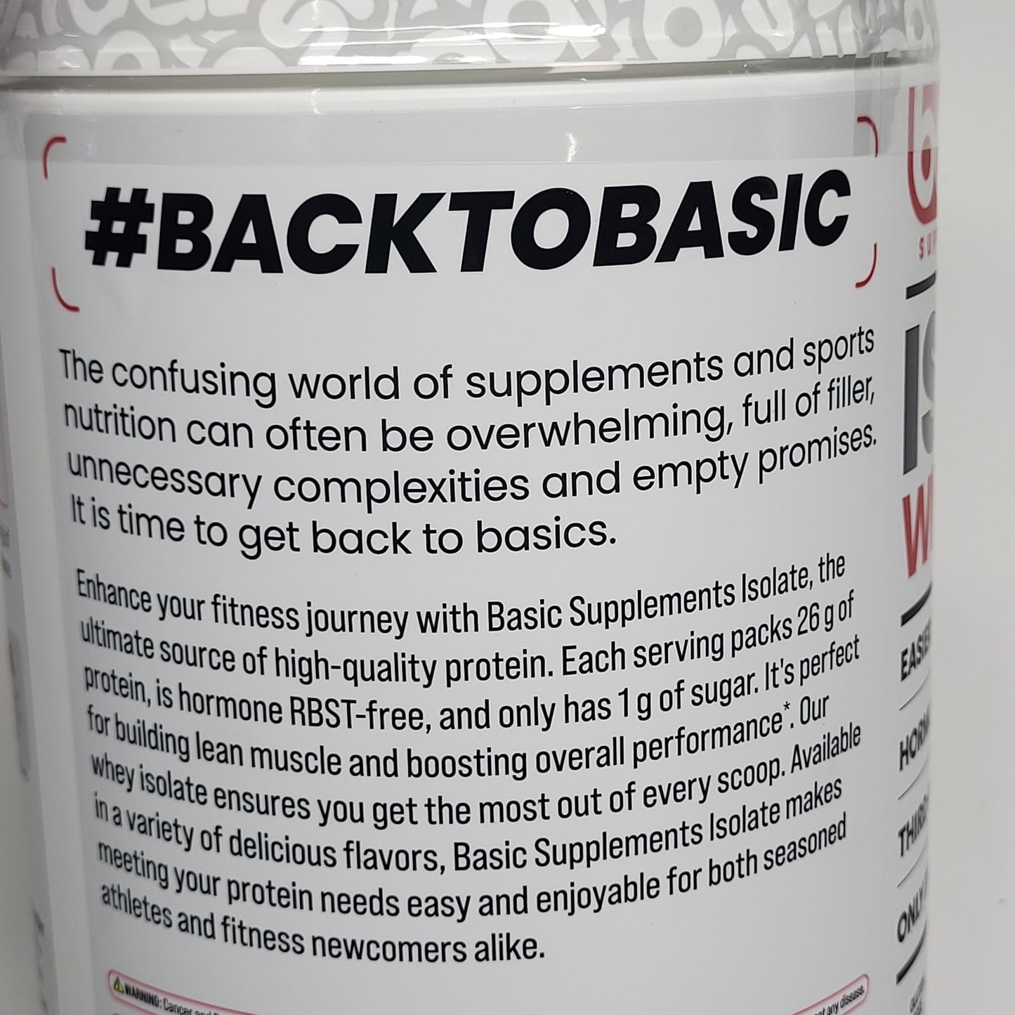 BASIC Basic Whey Isolate Protein Peanut Butter Cookie 2lbs Bb 12/27 2lbs