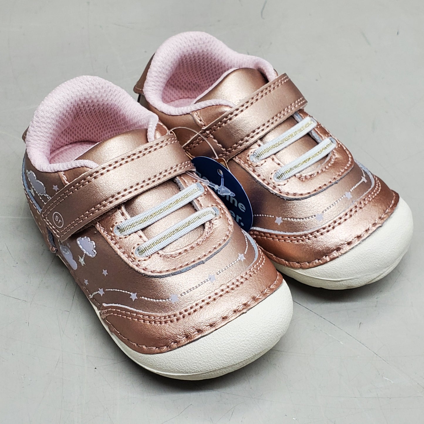 STRIDE RITE SRT Adalyn Sneaker Shoes Toddler SZ 3.5W Rose Gold BB000702