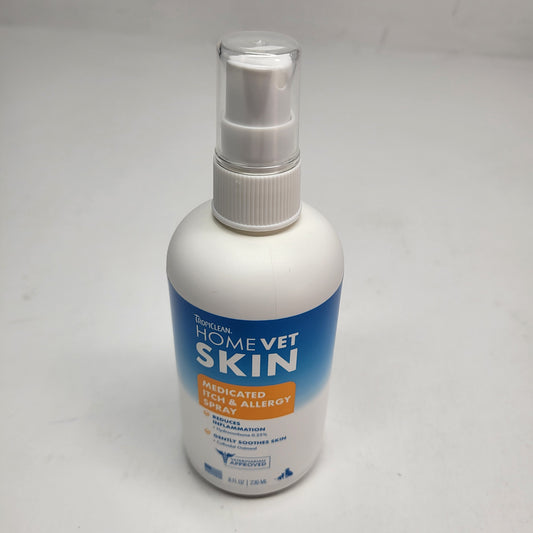 TROPICLEAN Homevet Medicated Itch & Allergy Spray 8 oz BB 05/28
