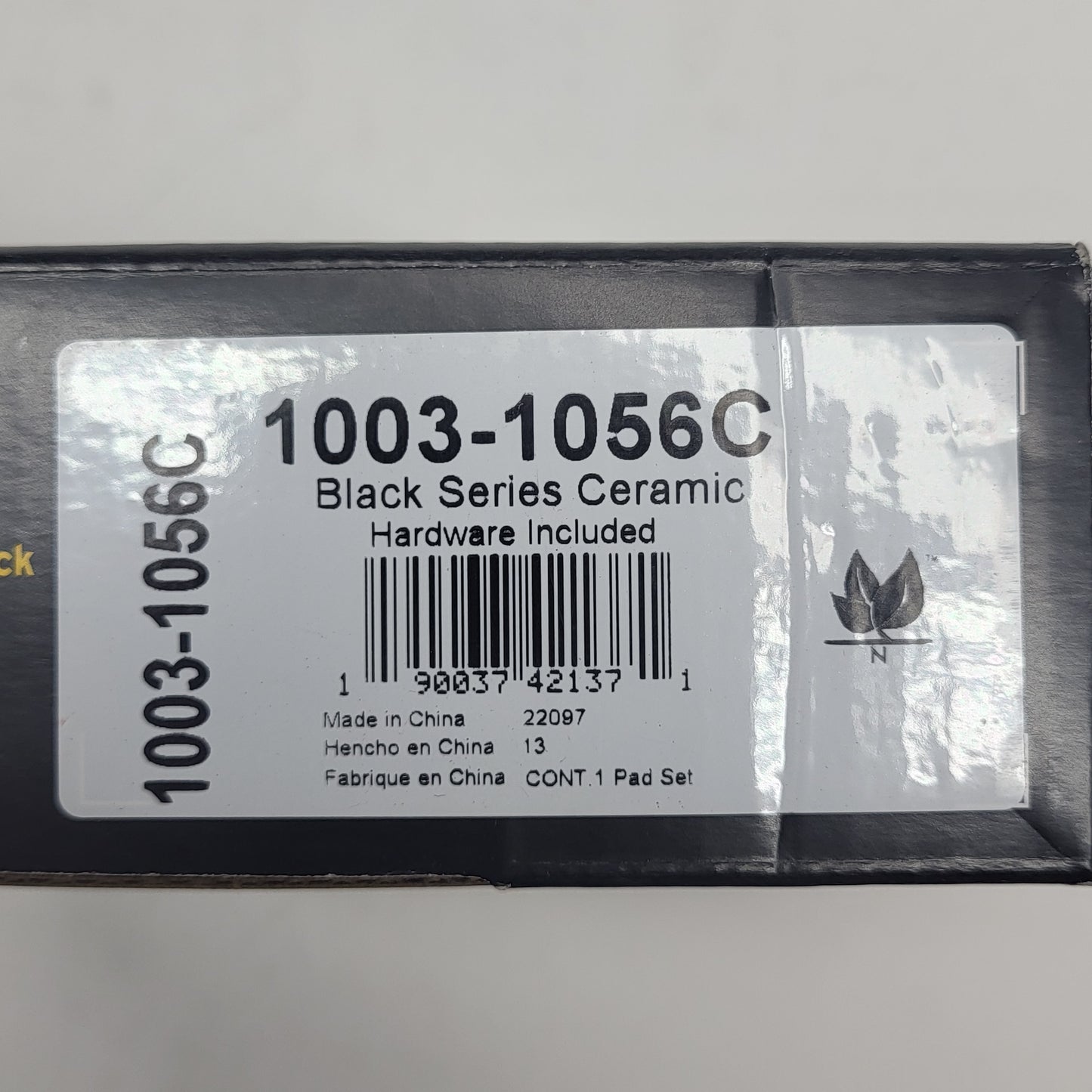 QUALITY-BUILT Ceramic Disc Brake Pad Set Black Front 1003-1056C