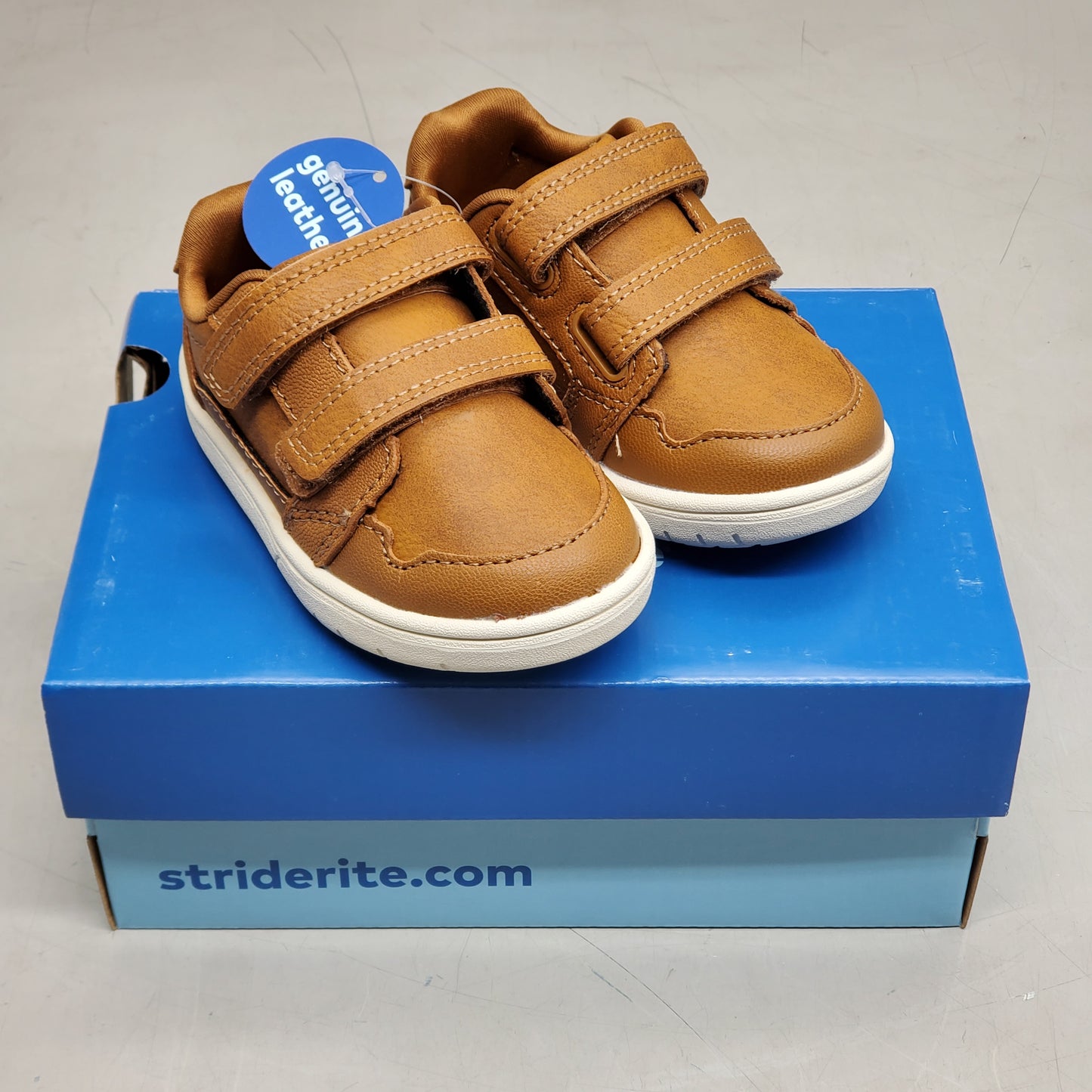 STRIDE RITE SRT Alfredo Sneaker Shoes Toddler SZ 9.5M Tan BB044901