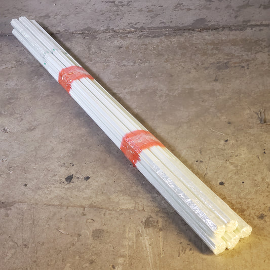 PLANTRA (50 Pack) Trunk Builder Reinforced Fiberglass Tree Stake 3/4"x74" White