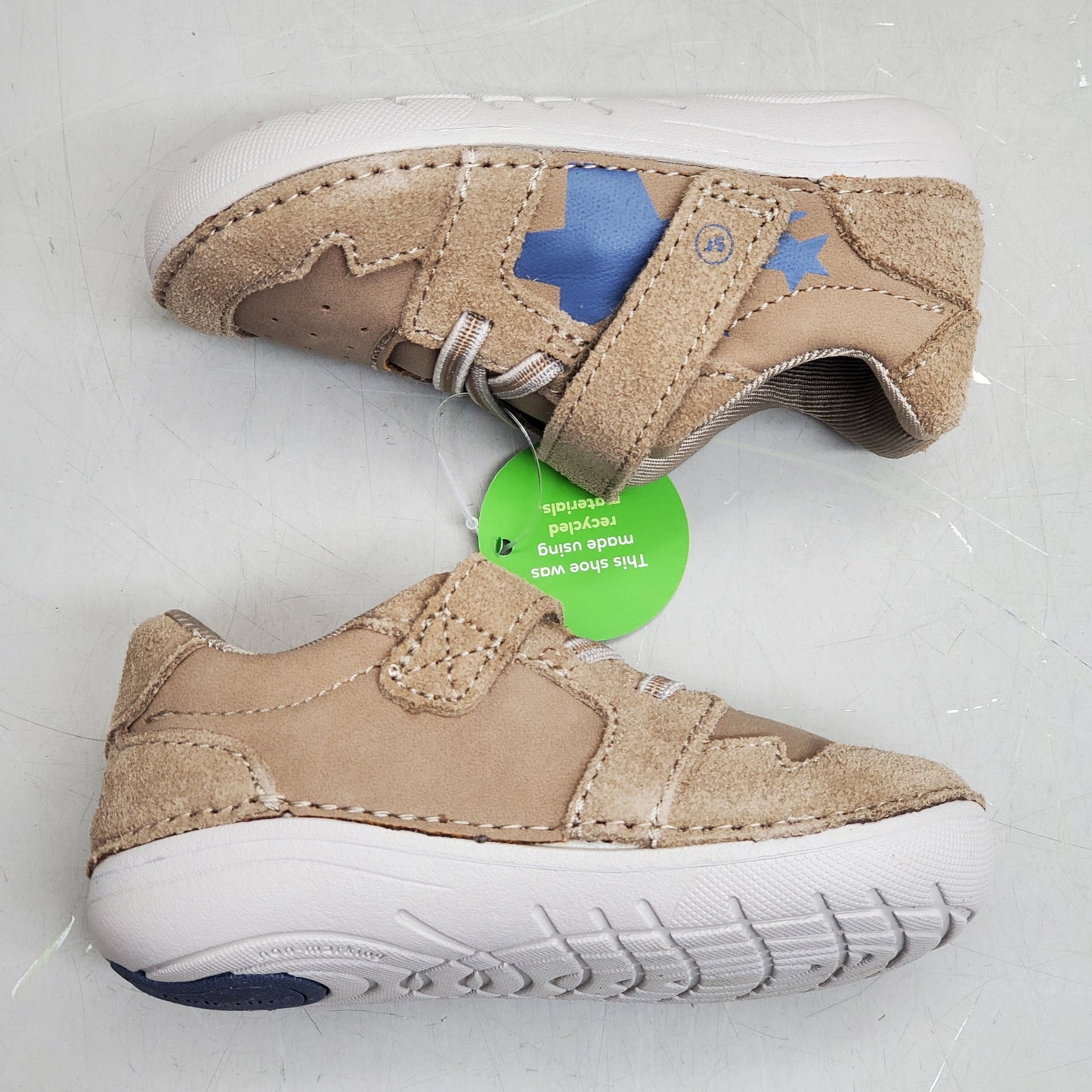 STRIDE RITE SM Waverly Sneaker Shoes Toddler SZ 4.5W Walnut BB038403