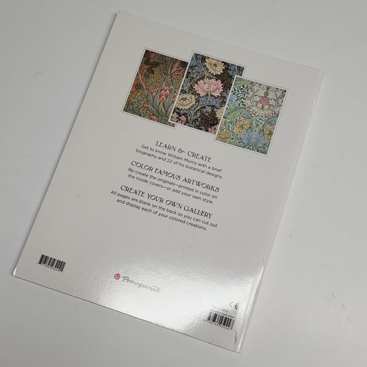 ZA@ POMEGRANATE William Morris Coloring Book Soft Cover 22 Images