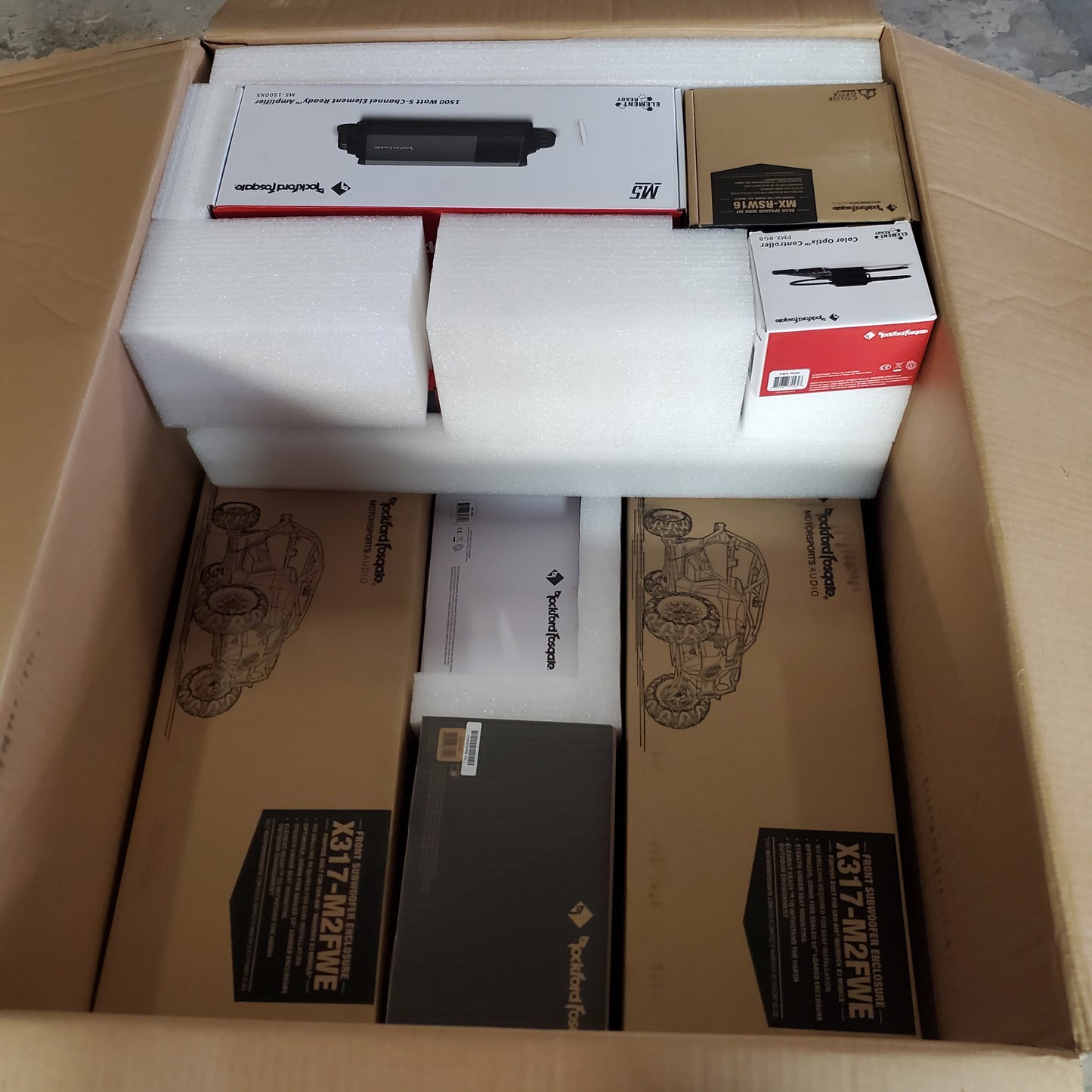 ROCKFORD FOSGATE Stage 6 Audio Kit for Select 17+ Can-Am Maverick X3 X317-STG6