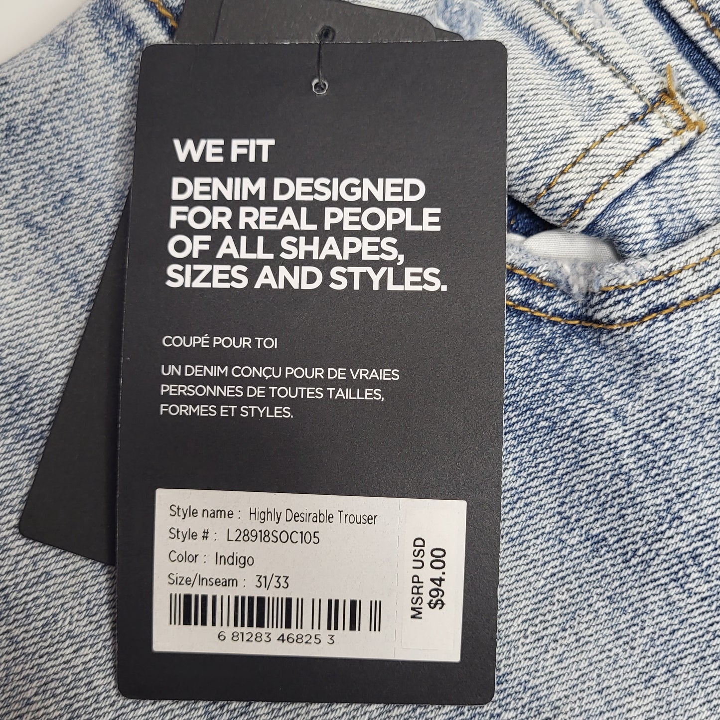 SILVER JEANS CO. Highly Desirable Trouser Eco Friendly Sz 31/33 Indigo