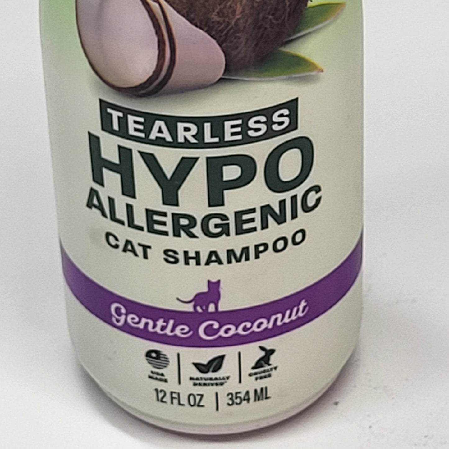 TROPICLEAN (6 PACK) Tearless Hypo Allergenic Cat Shampoo Gentle Coconut 12 oz
