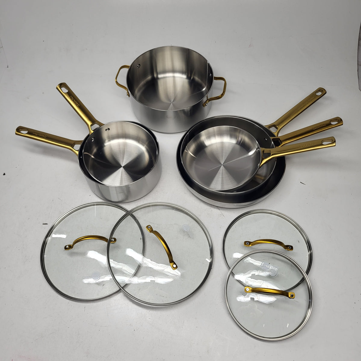 GREENPAN Reserve Stainless Steel 10-piece Cookware Set CC009246-002 (As Is)