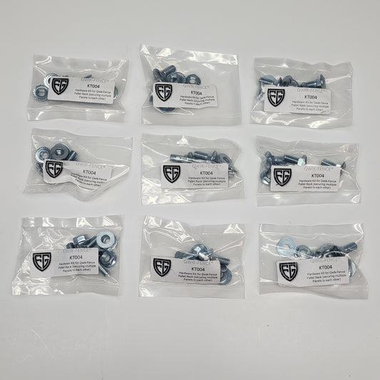 QUIK FENCE (9 PACK) Hardware Kit for Quik-fence Pallet Rack Securing KT004
