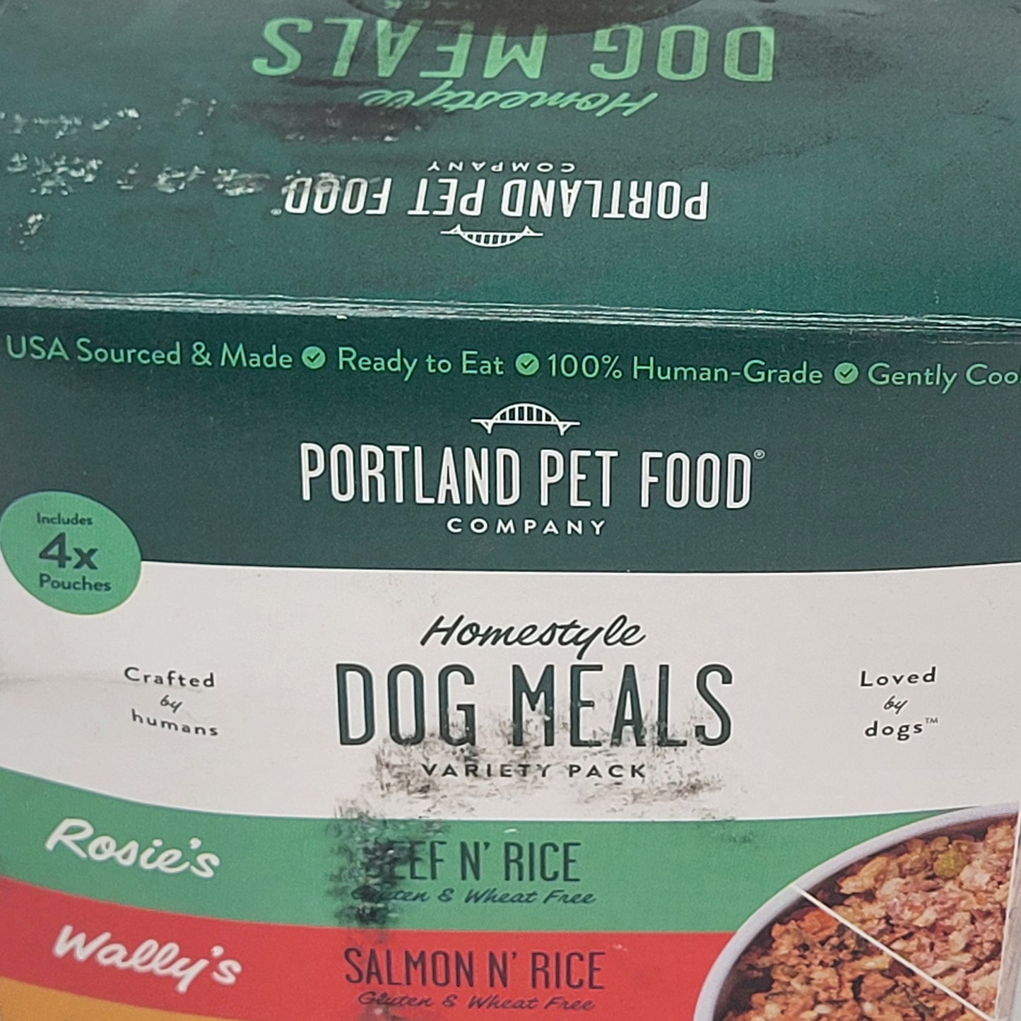 PORTLAND PET FOOD Dog Meals Variety Pack 4 Pouches 4-9 oz BB 05/27 (AS IS)