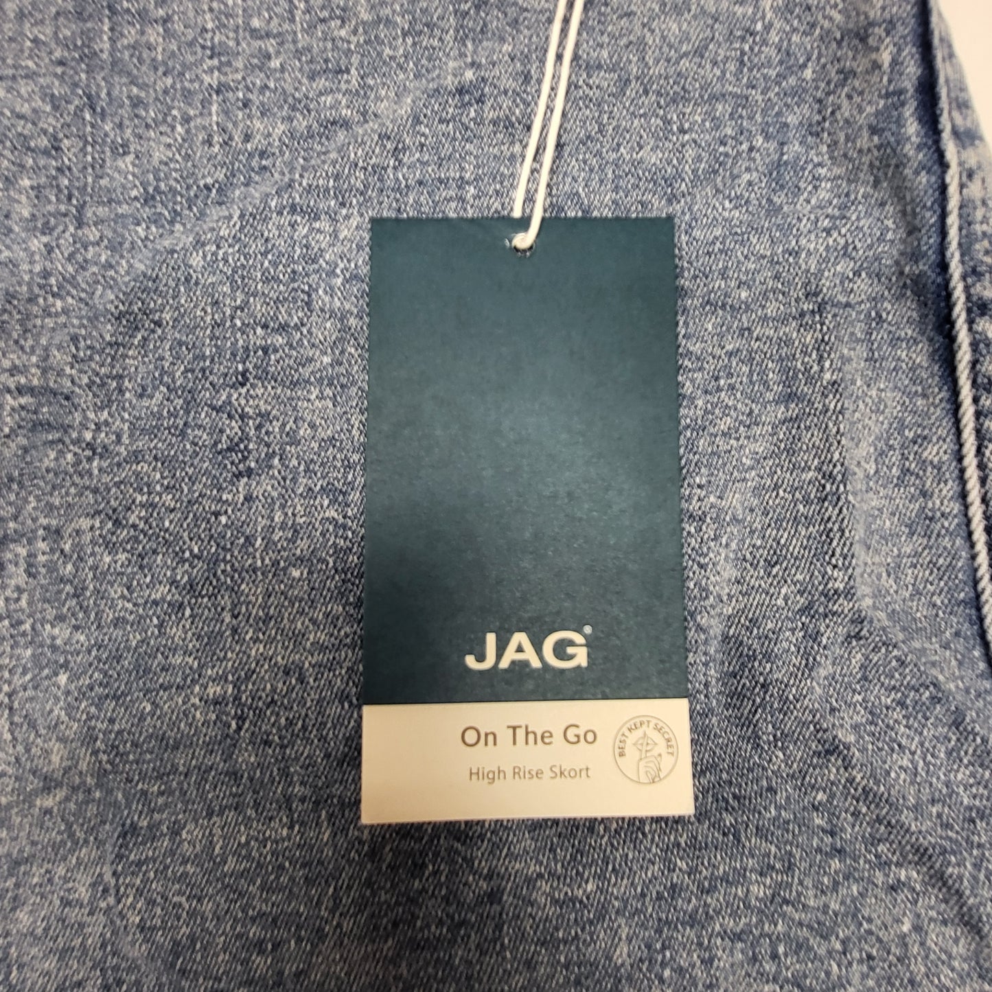 JAG On-the-go Mid Rise Pull-On Skort Womens Sz 16 Silver Lake J3101CSA220