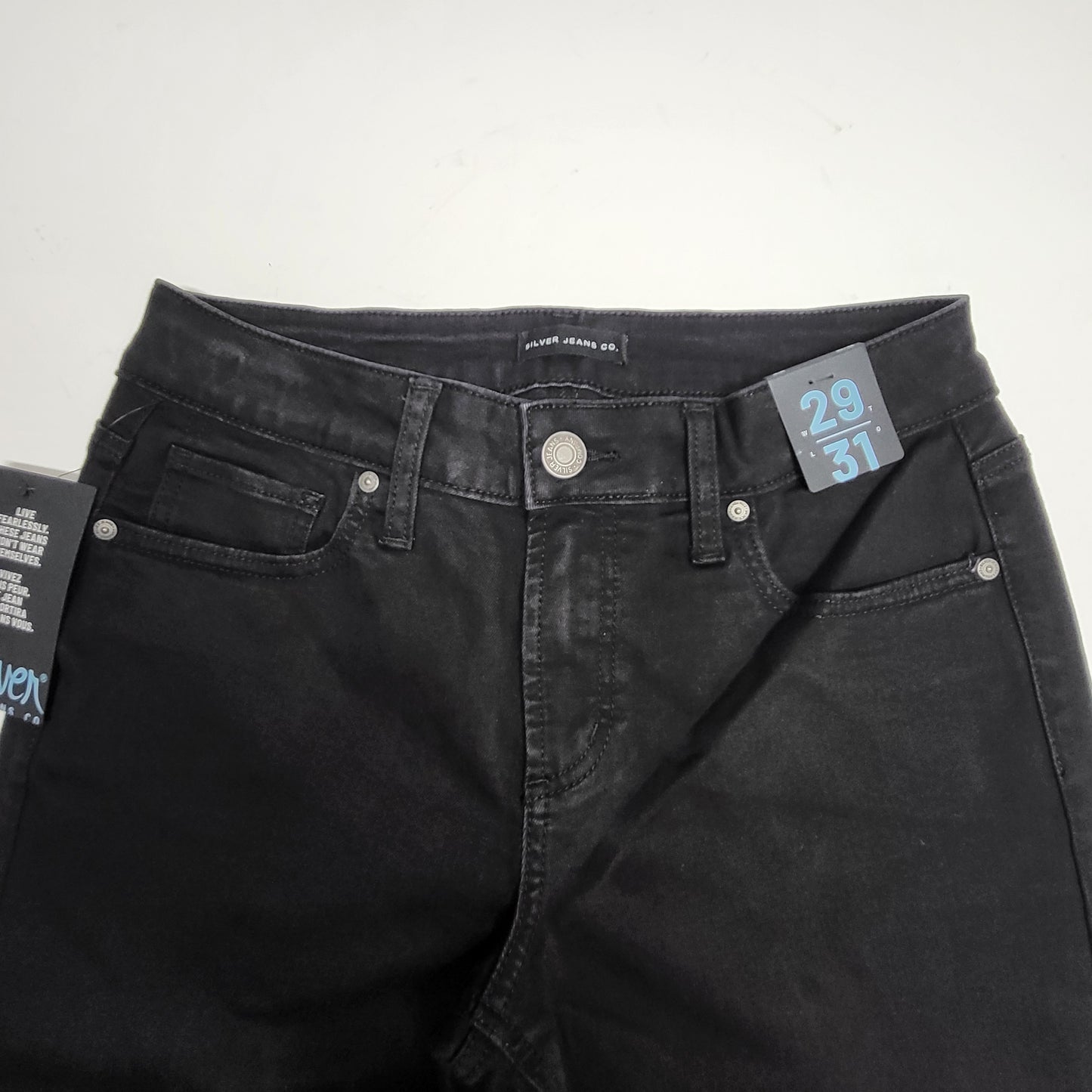 SILVER JEANS CO. Suki Bootcut Curvy Midrise Sz 29/31 Black L93719BVS557