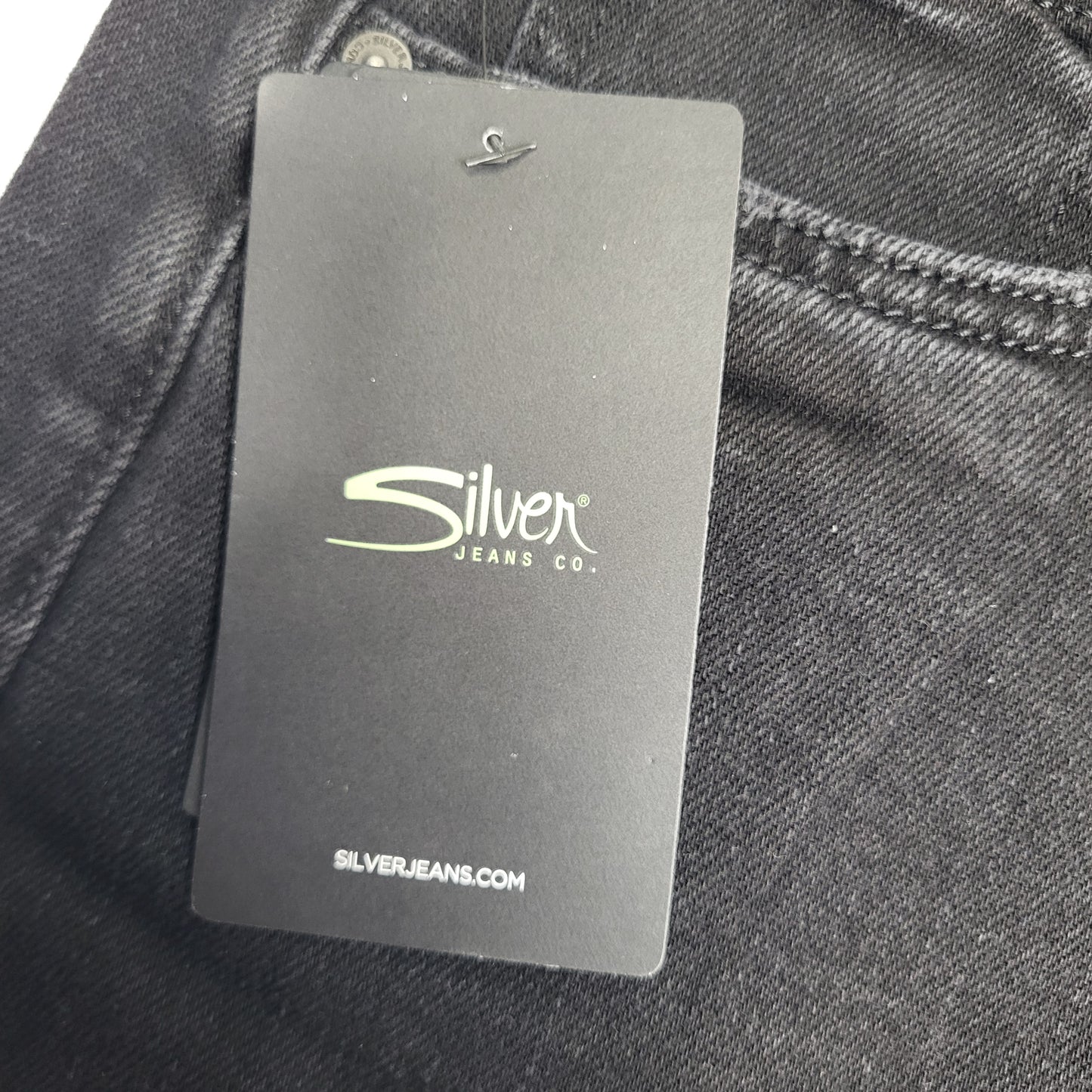 SILVER JEANS CO. Sure Thing Long Short Eco Friendly Sz 32/6.5 Black L28517BOA528