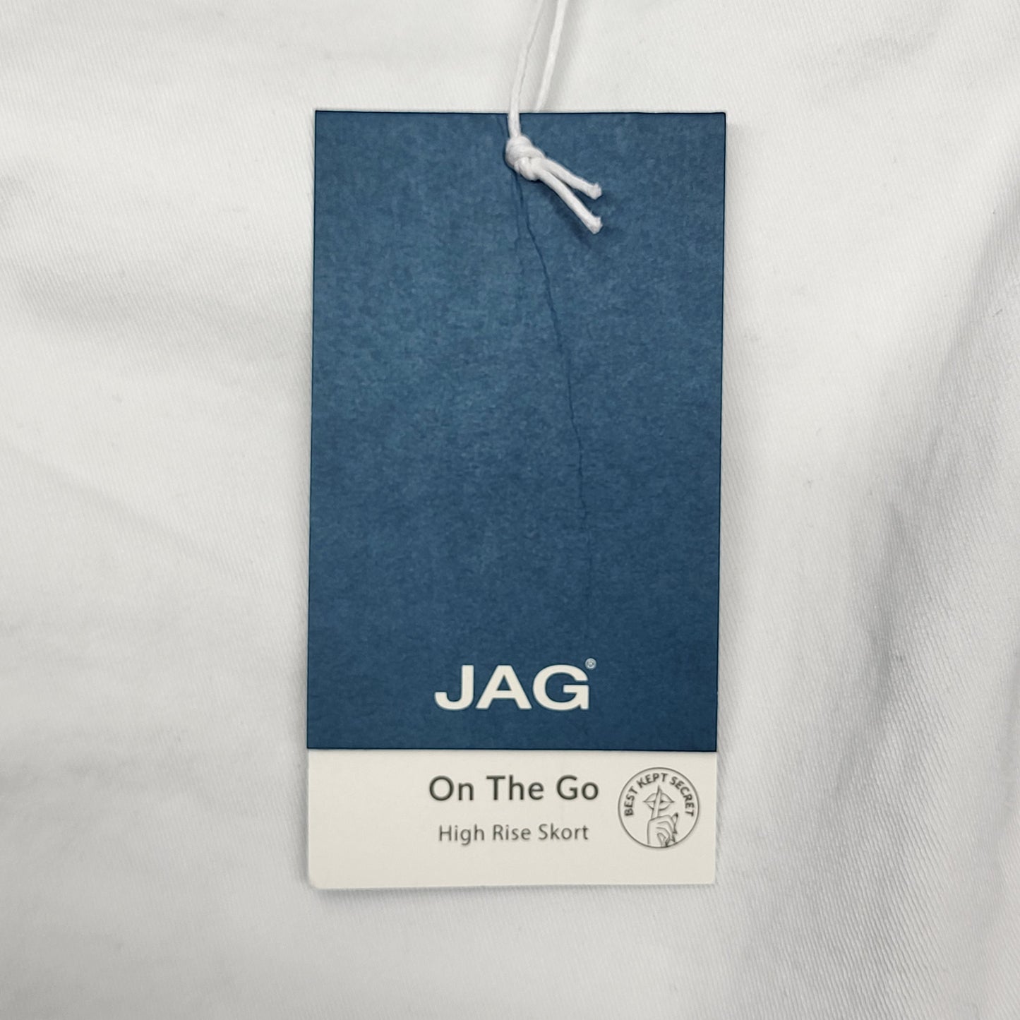 JAG On-the-go Mid Rise Pull-On Skort Womens Sz 0 White J3101TWL616