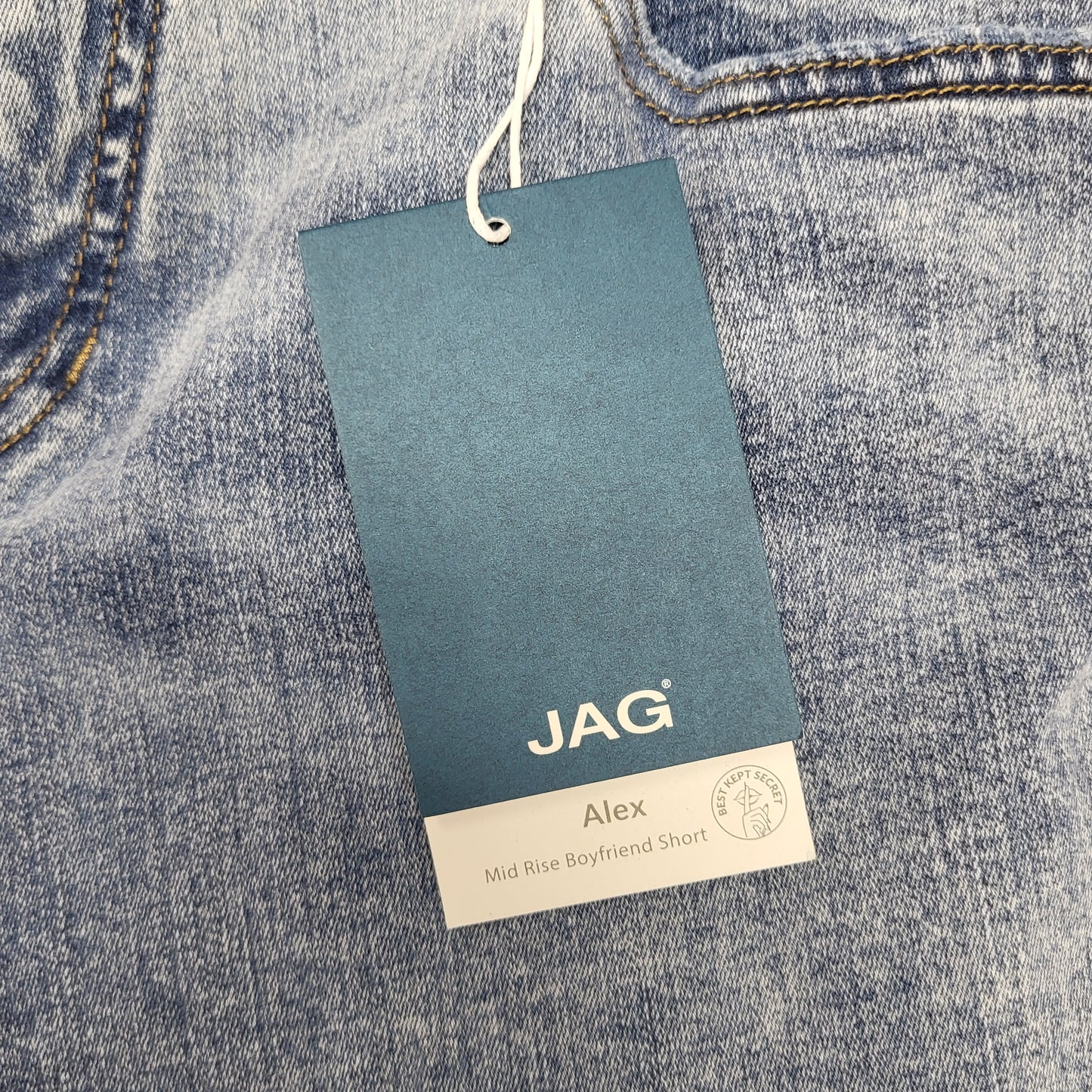 JAG Alex Mid Rise Boyfriend Short Womens Sz 10/5 Resort Blue J5124SSJ124