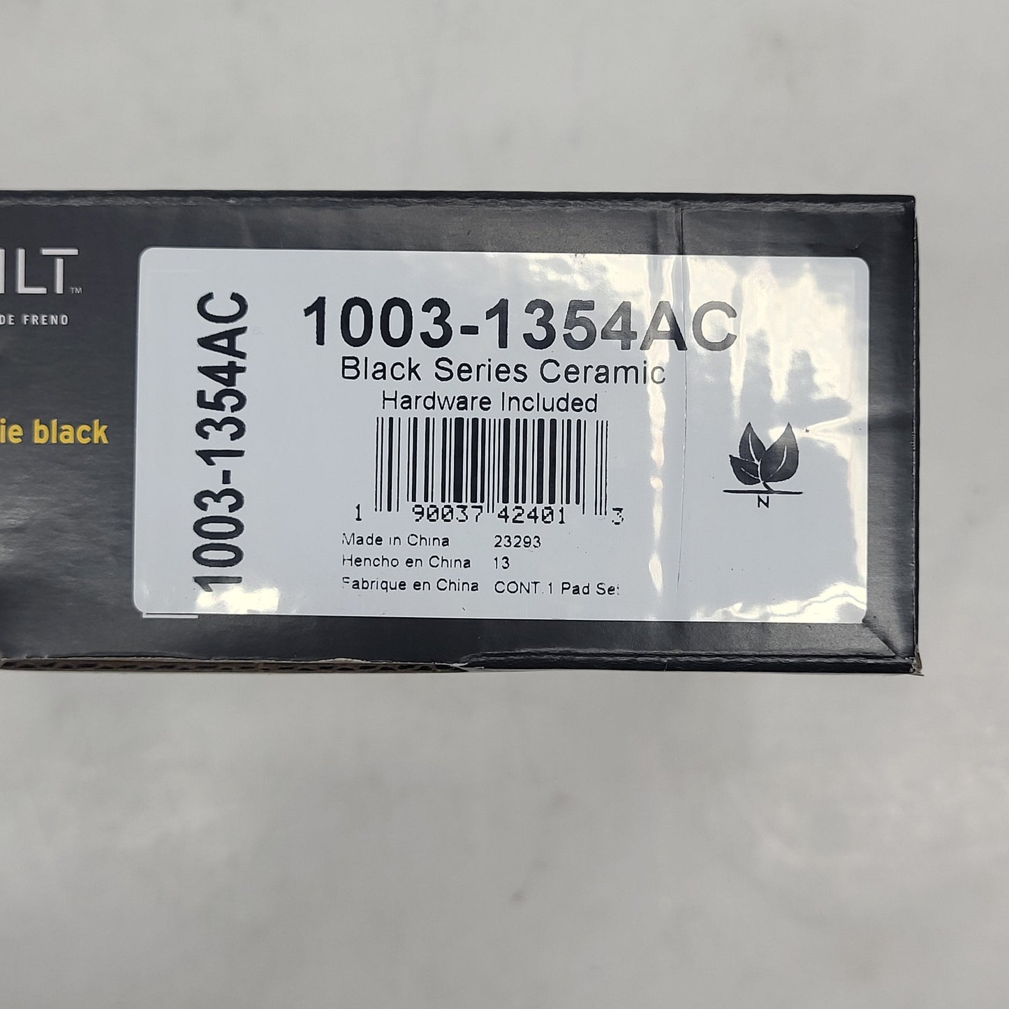 QUALITY-BUILT Ceramic Disc Brake Pad Set Black Rear 1003-1354AC