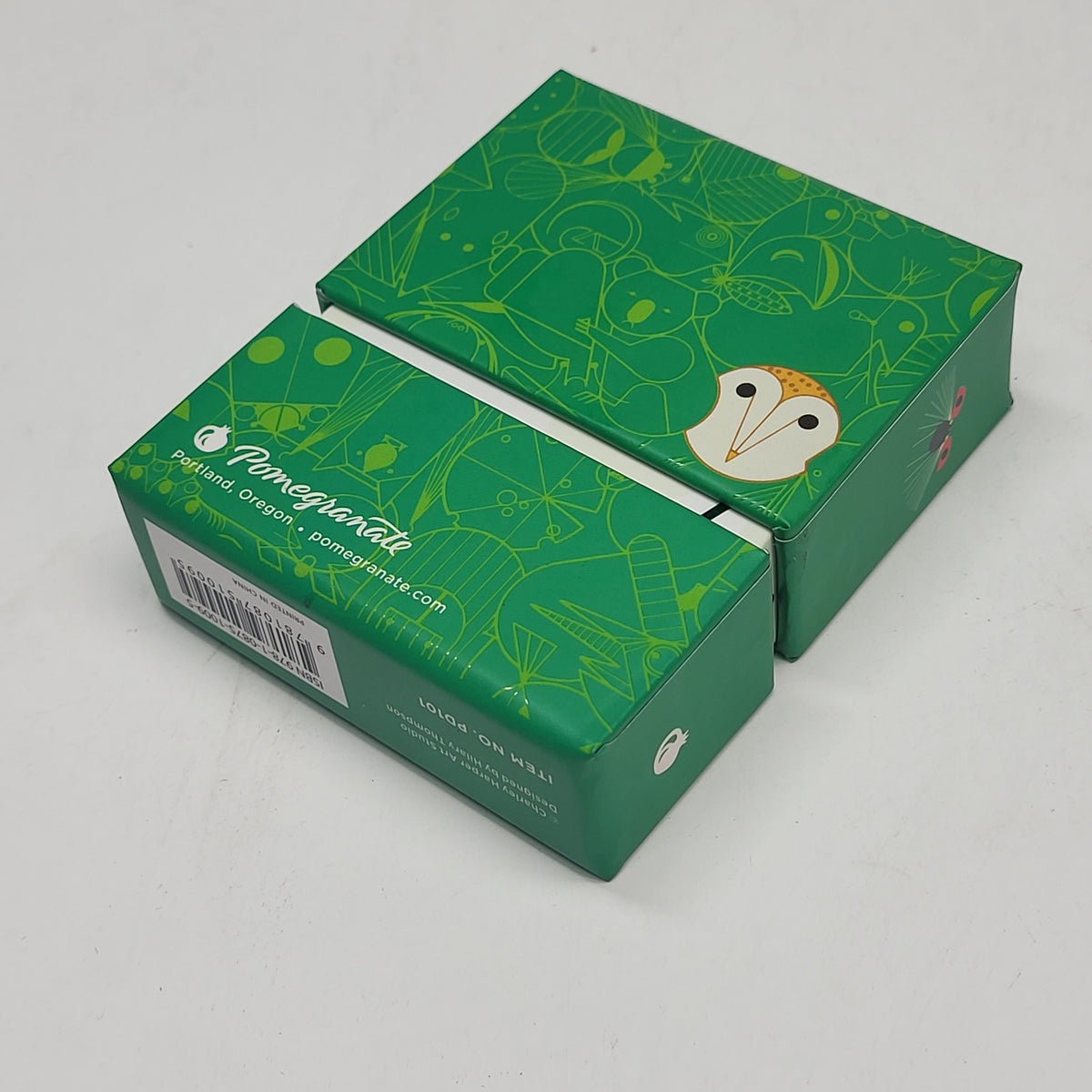 ZA@ POMEGRANATE Charley Harper Art Studio Playing Cards Animal Designs Green