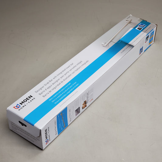 MOEN Home Care Designer Grab Bar W/ Towel Bar 24" Brushed Nickel LR2350DBN