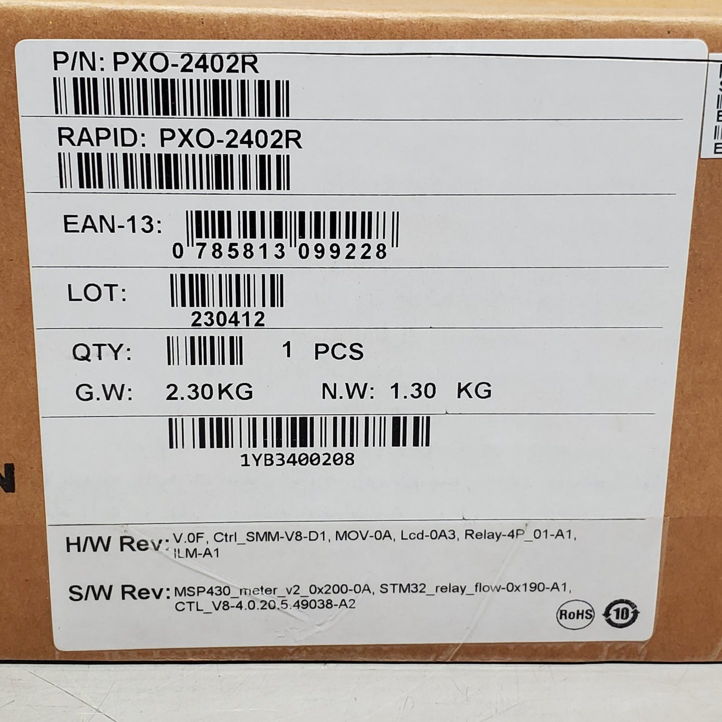 RARITAN Power Distribution Unit Rack Mount 120v 12a 4 Outlets PXO-2402R