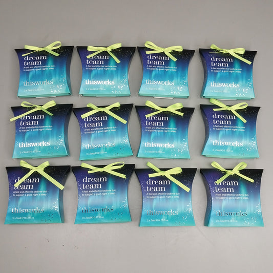 ZA@ THIS WORKS Dream Team (12-PK) Deep Sleep Pillow Spray & Stress Check Roll-On (2x5 ml) (New) D