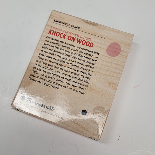 ZA@ POMEGRANATE Knock On Wood: A Quiz Deck Of Common Customs Knowledge Cards