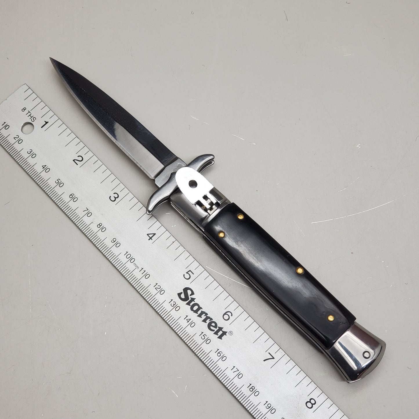 ZA@ ARMED FORCE TACTICAL 8” Handcrafted OTF Pocket Knife – Black ST-11BP