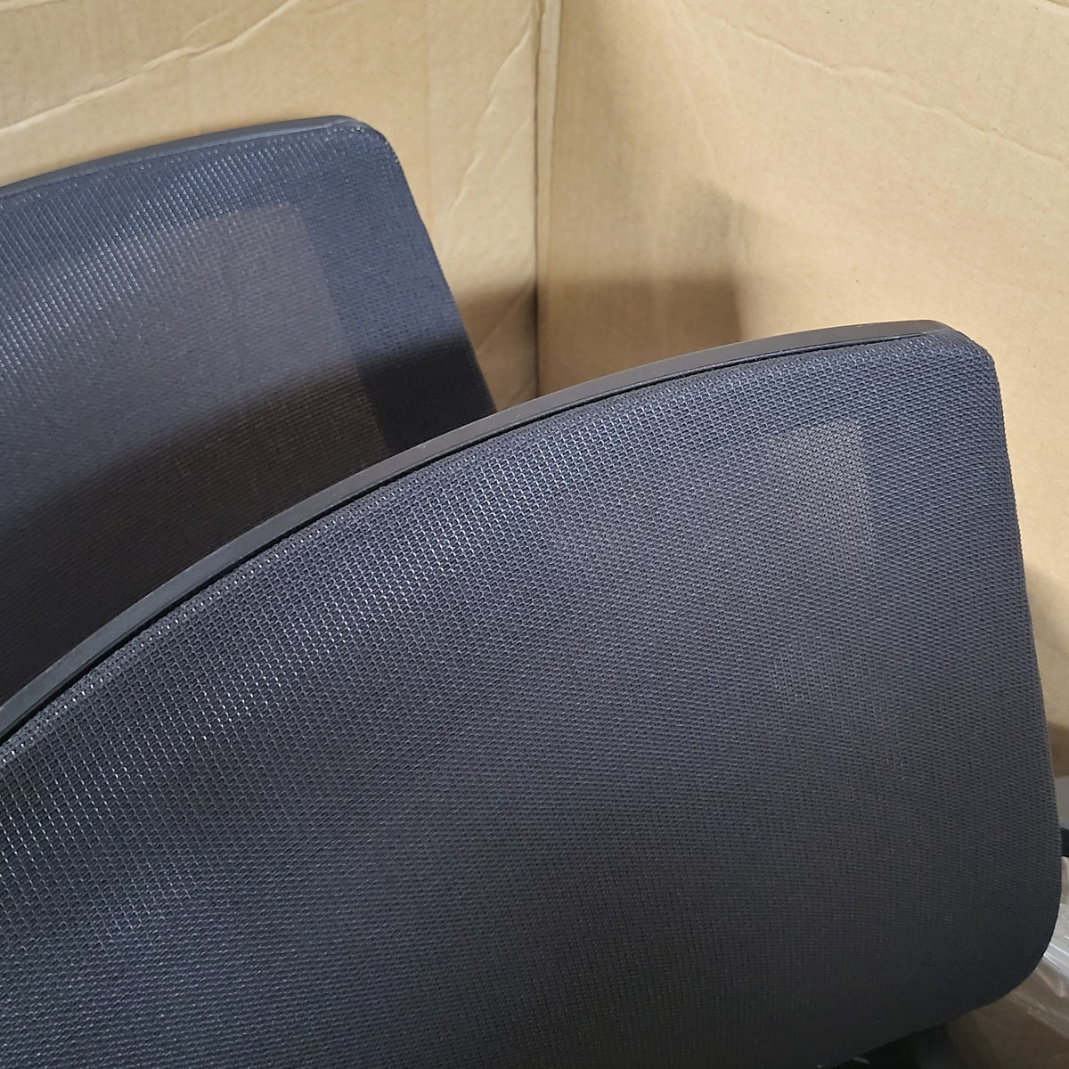 SITONIT SEATING (2 PACK) Mesh Nesting Chair with Armrests Vinyl Black H-12466BL