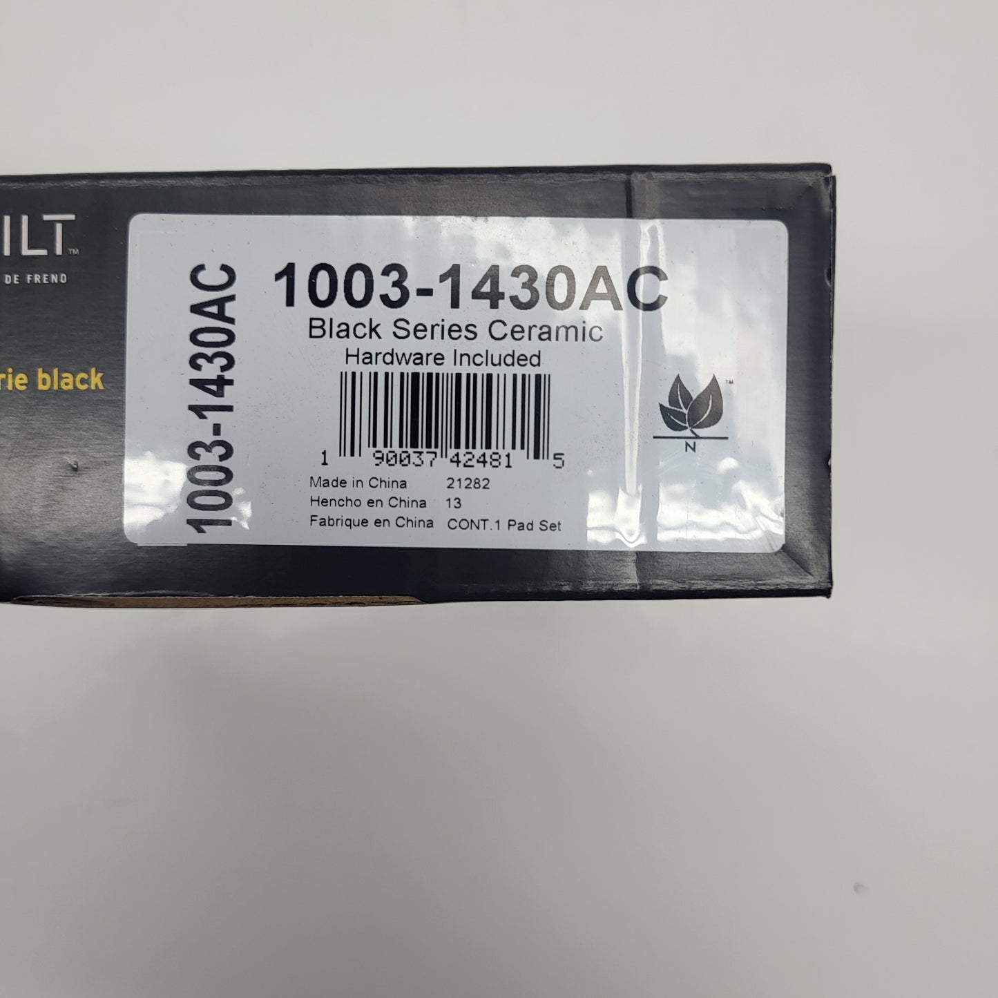 QUALITY-BUILT Ceramic Disc Brake Pad Set Black Rear 1003-1430AC
