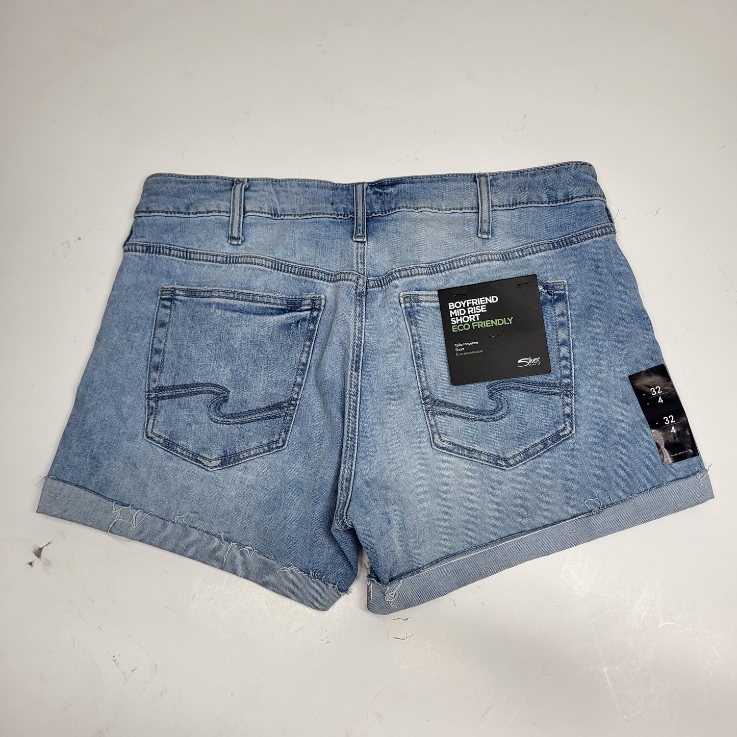 SILVER JEANS CO. Boyfriend Short Eco-Friendly Sz 32/4 Indigo L53623EAF172