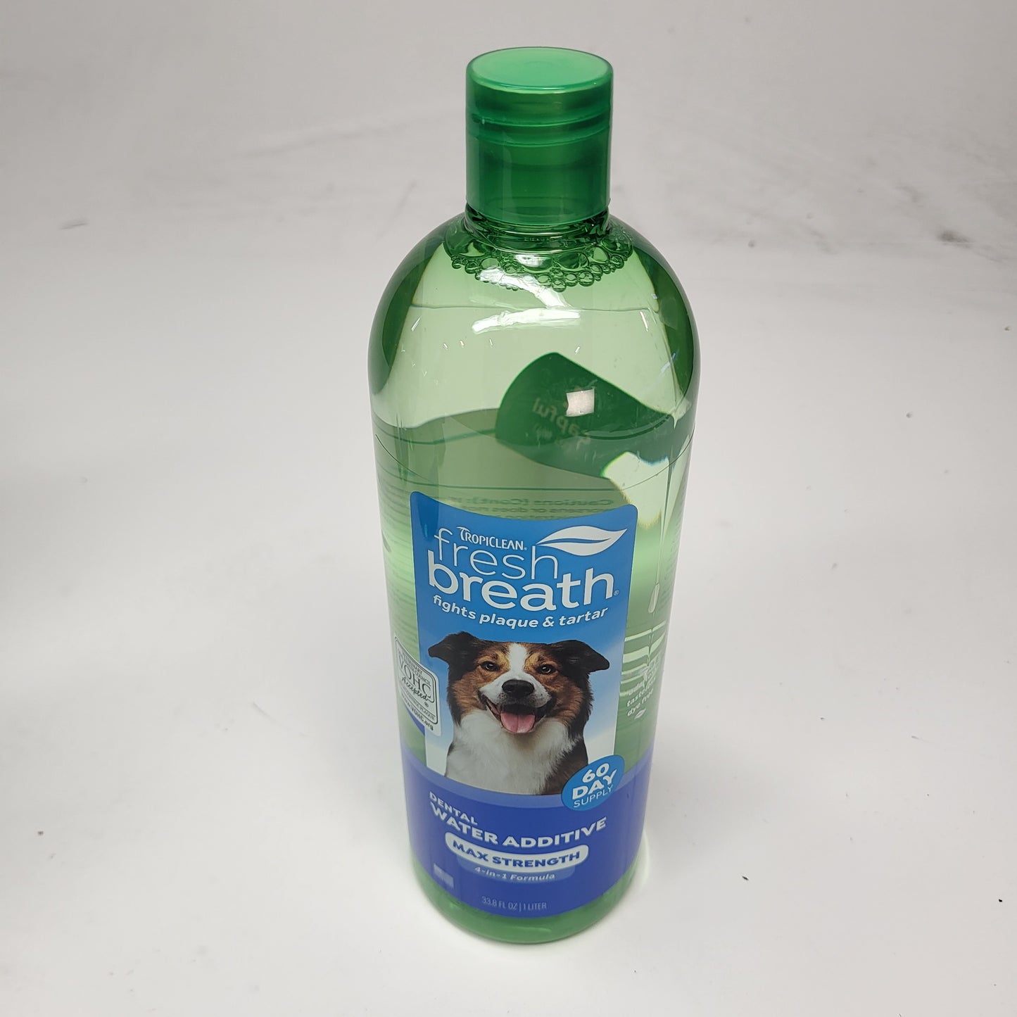 TROPICLEAN Fresh Breath 4-In-1 Dental Water Additive 33.8 oz BB 04/29