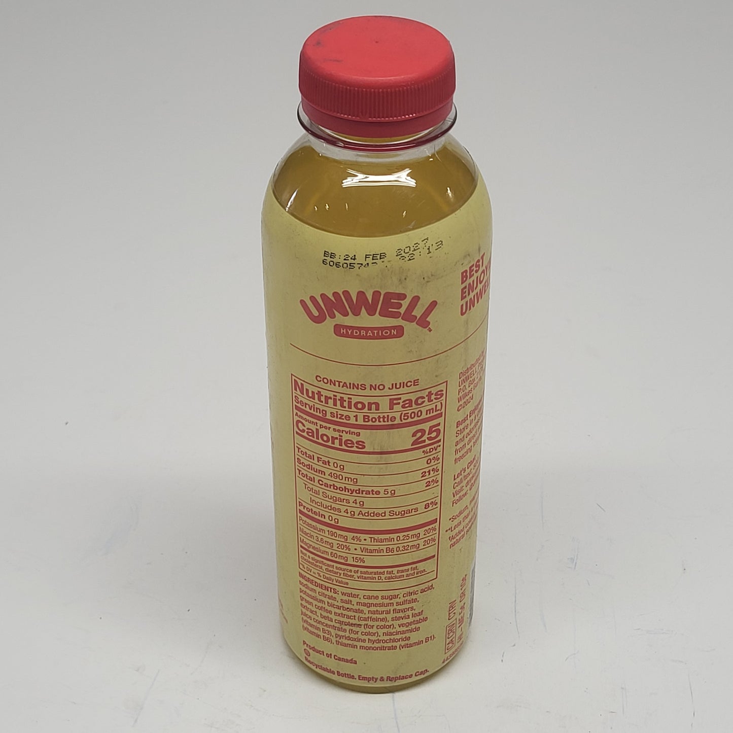 ZA@ UNWELL (12 PACK) Hyrdration Electrolyte Drink Mango Citrus 16.9oz