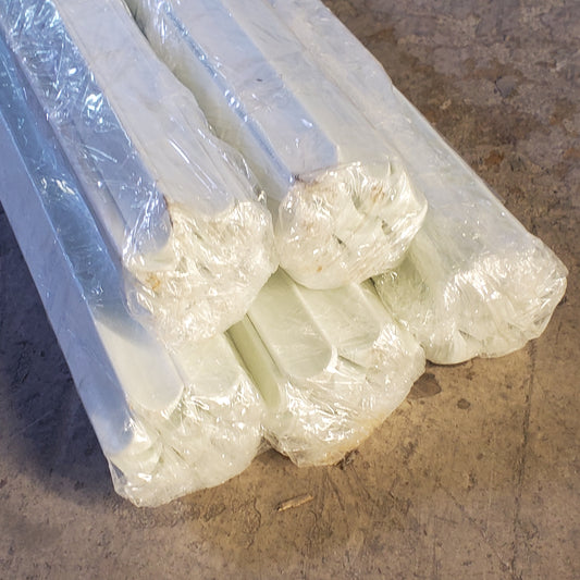 PLANTRA (50 Pack) Trunk Builder Reinforced Fiberglass Tree Stake 3/4"x74" White