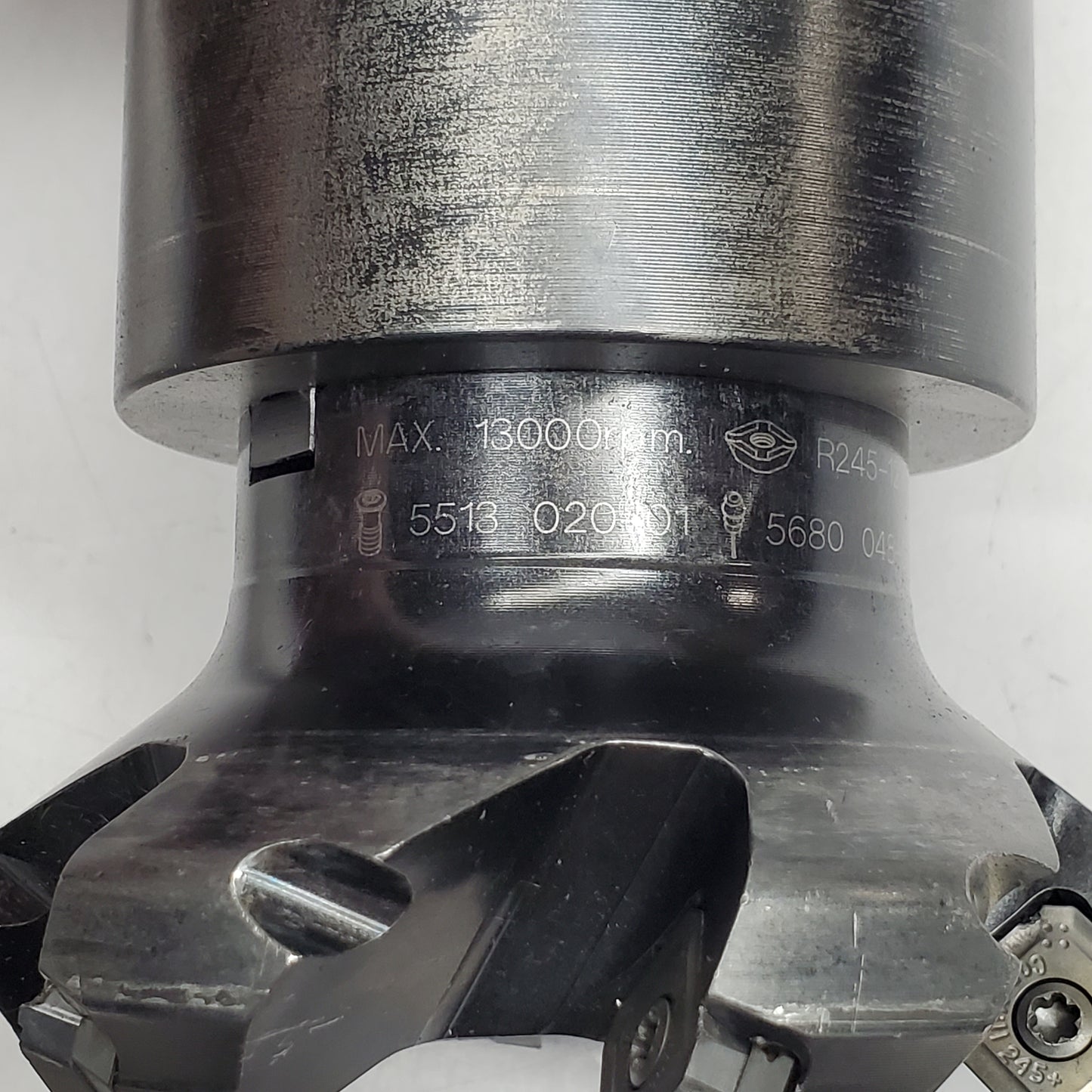 SANDVIK Tool Holder with 6 Insert Angle Face Milling Cutter RA245-076R25-12M (Used)