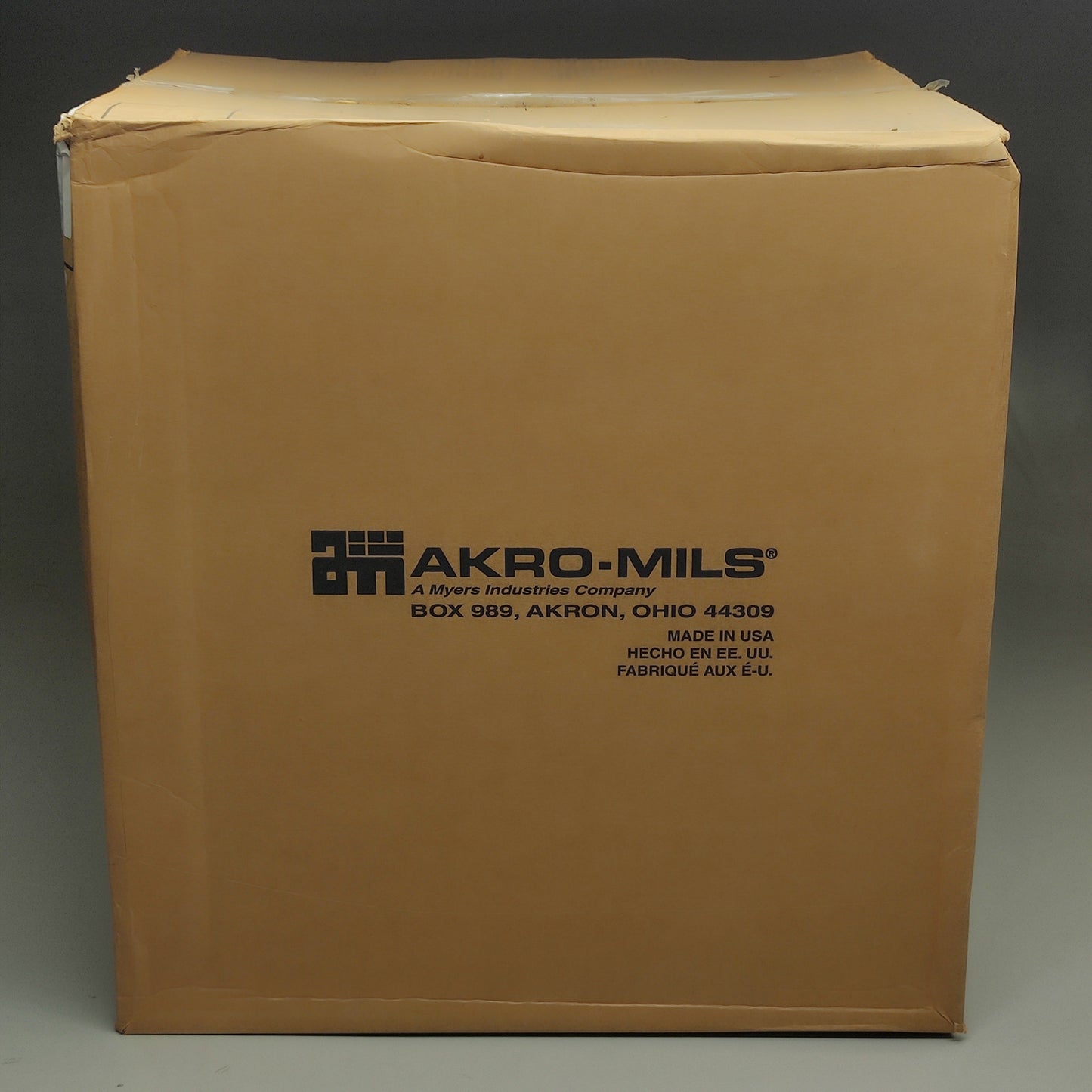 AKRO MILLS (3 PACK) Storage Bins w/ Attached Lid Heavy Duty Sz 21"x15"x17" Grey