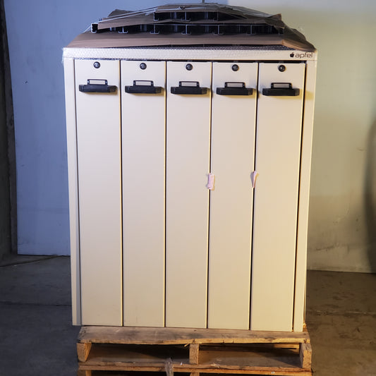 APFEL Vertical Storage Locking Cabinet 5 Drawer W/ Extra Shelves 41"Wx41"Dx49"H Tan