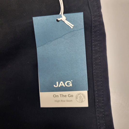 JAG On-the-go Mid Rise Pull-On Skort Womens Sz 6 Black J3101CSA220