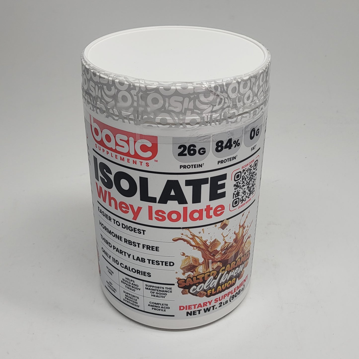 BASIC Basic Whey Isolate Protein Salted Caramel Cold Brew 2lbs BB 12/27