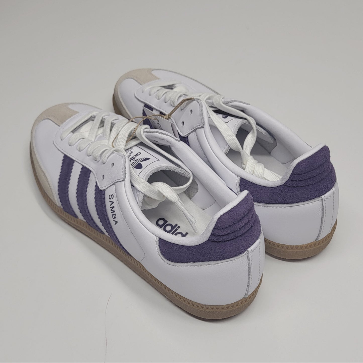 ADIDAS Samba Og W Sneakers Women's Sz 8.5 White and Purple JI2594